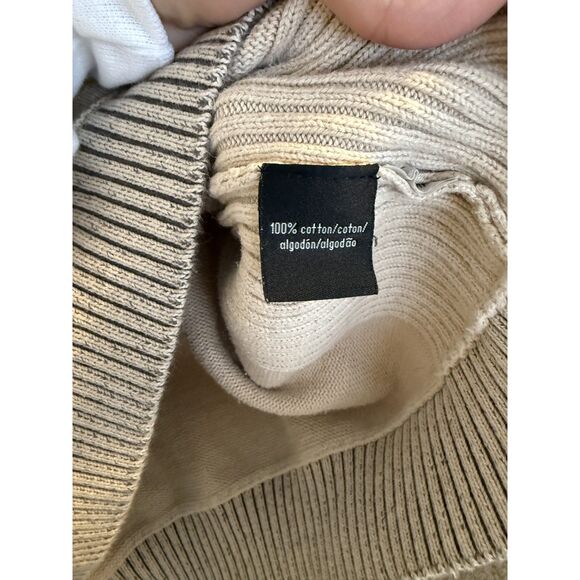 Calvin Klein Jeans Men’s XL Colorblock Crewneck Sweater - Beige and Brown - Picture 4 of 7